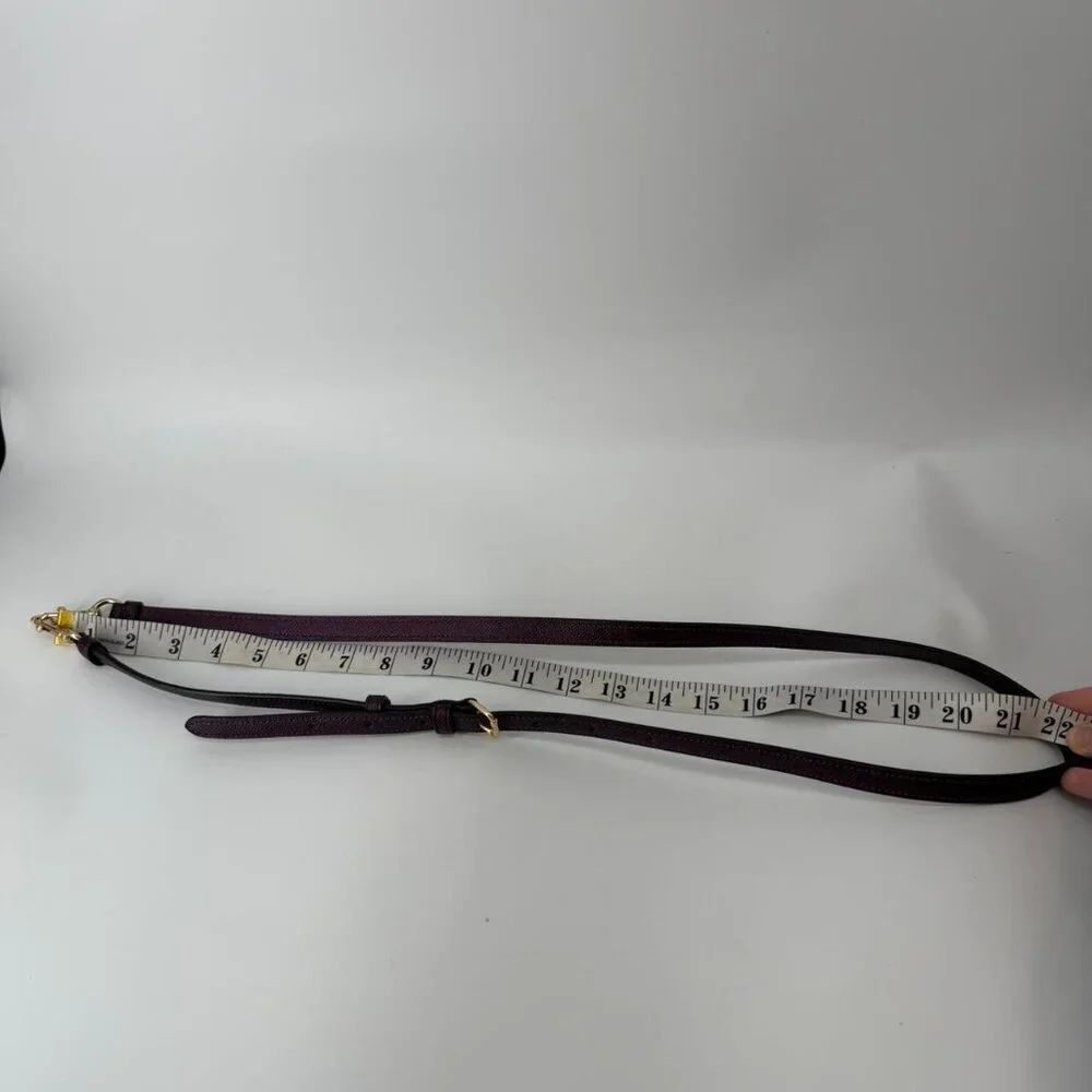 Coach Leather Bag Strap Plum Purple Gold Hardware - New